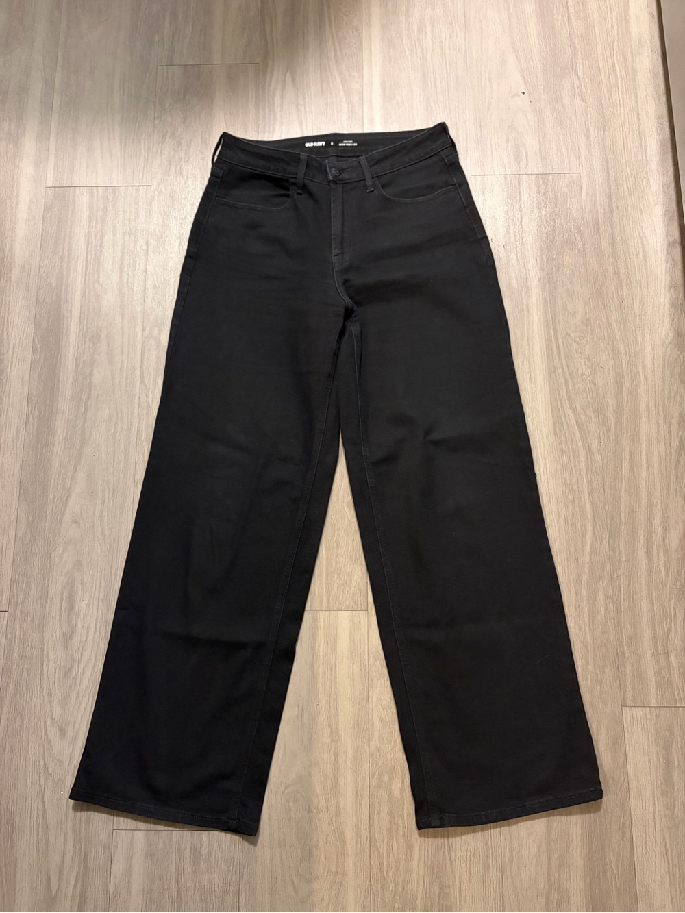 Old Navy High-Waisted Wow Wide-Leg Black Jeans Women’s Size 8